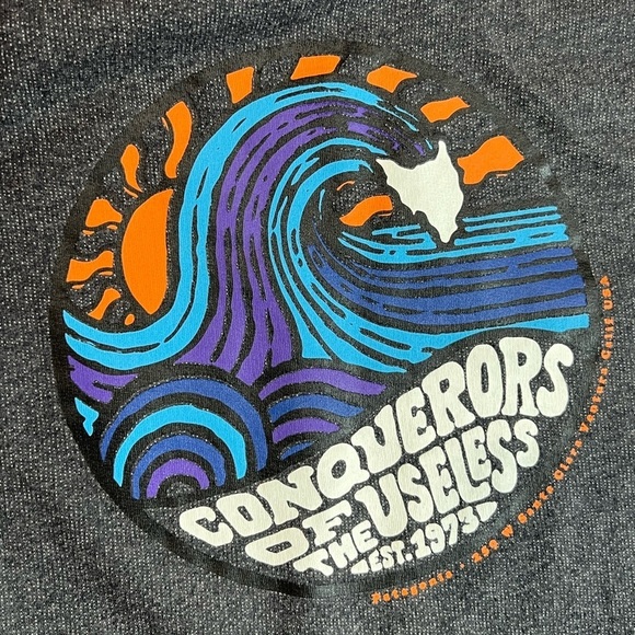 Patagonia Large Soft Cotton Crewneck Sweater Large Logo Cool Vibes EUC - Picture 7 of 10